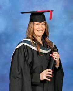 Sarah Groves at her Masters Graduation